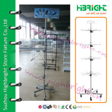 5 tiers metal spinner display stand for mobile phone accessories